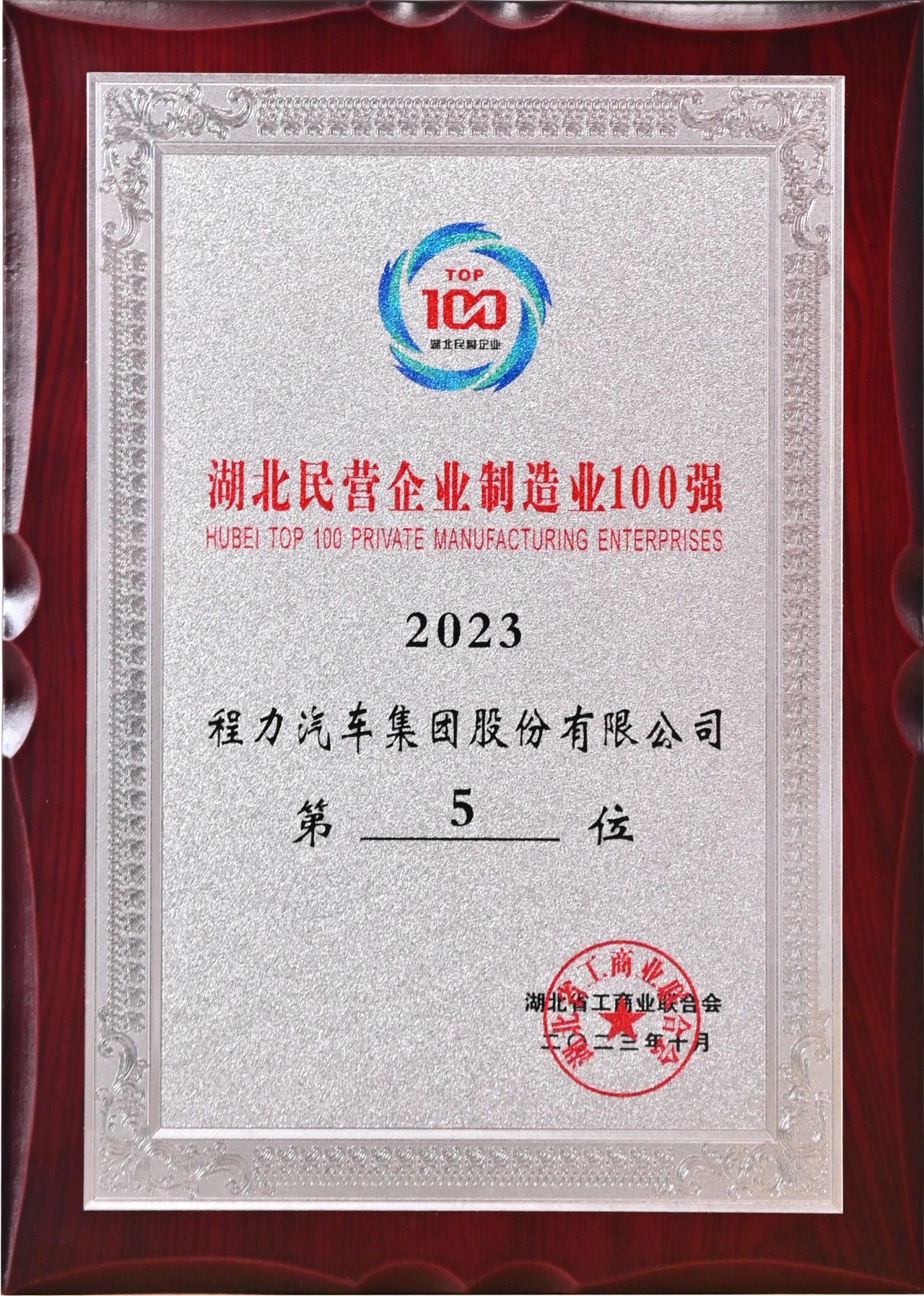 湖北民營企業制造業100強排行榜